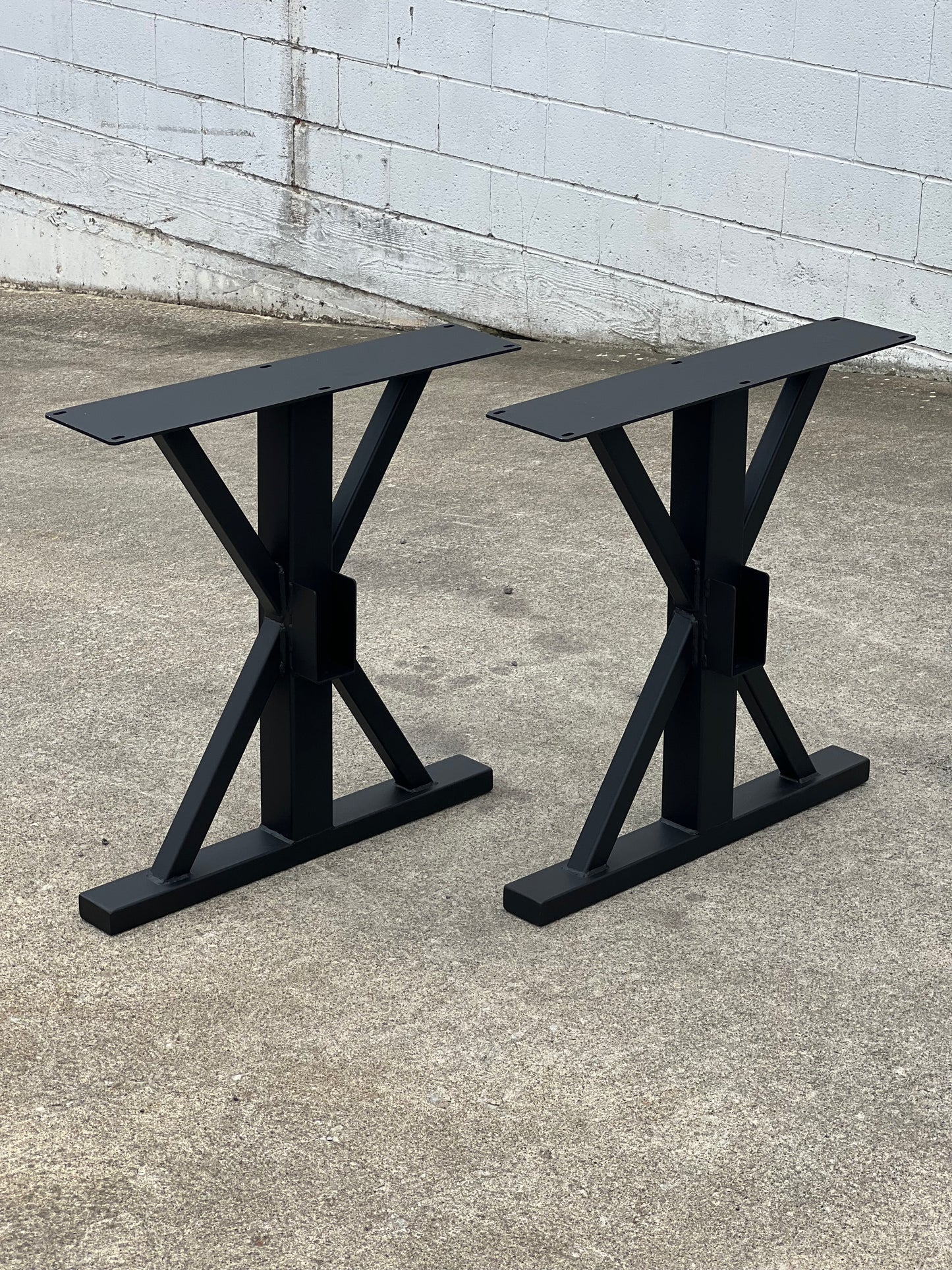 Trestle Table legs, Metal Table Legs, Farmhouse Trestle Table Base, Industrial Style