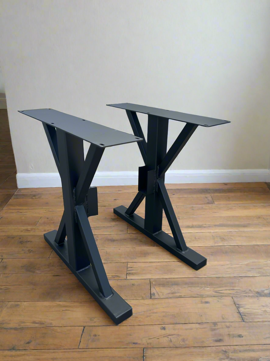 Trestle Table legs, Metal Table Legs, Farmhouse Trestle Table Base, Industrial Style