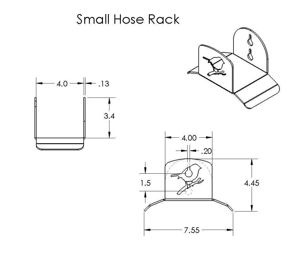 Hose Holder Bracket with Bird