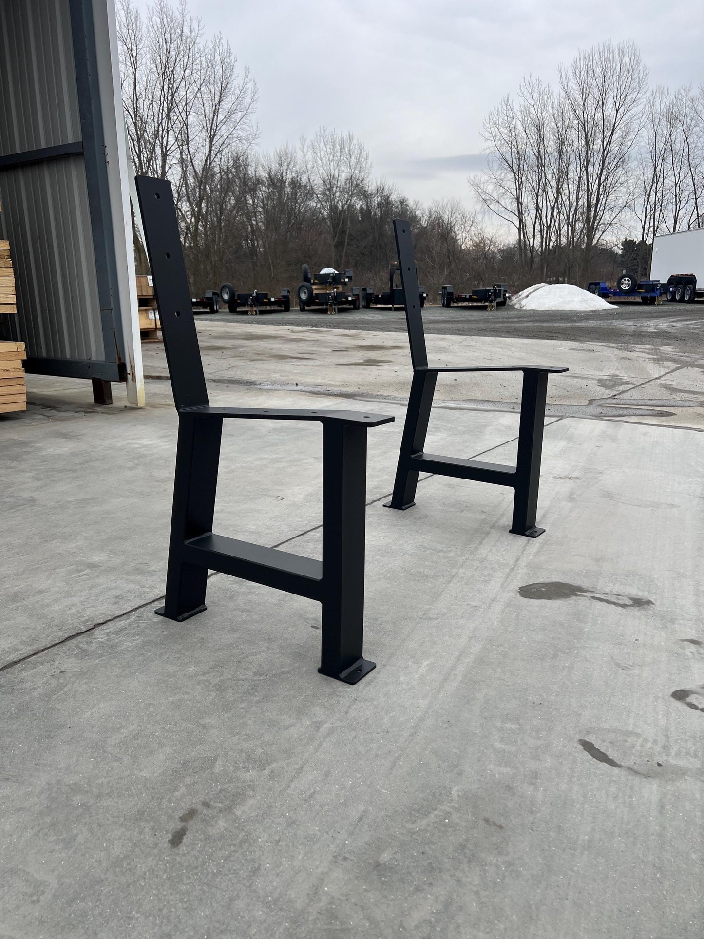 Park Bench Legs • Memorial Bench Legs with backrest • Bolt down legs • Poly Bench • Outdoor Bench Legs• School Bench Legs