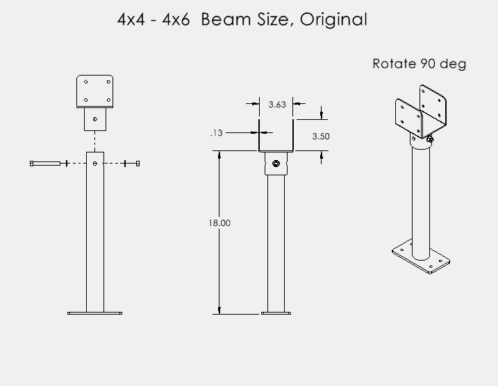 Roof Riser Bracket , Deck riser Bracket, Steel, Roof Bracket, Rafter Bracket, 4x4 beam bracket, carport, pergola, Summit Roof