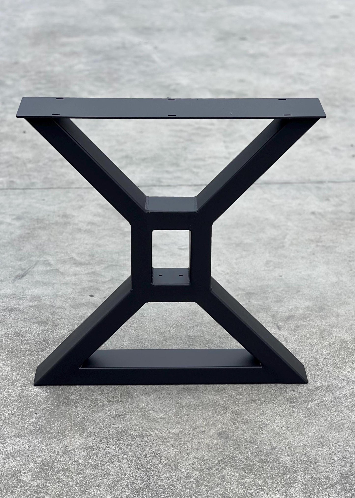 Heavy Duty Farmhouse Table legs, Metal Table Legs, X Frame Table Legs with center cutout, Industrial Style