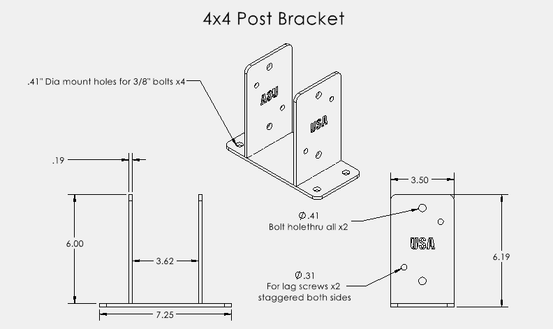 Post Beam Bracket, Pergola Bracket, Pole Barn, Saddle Bracket, Dry Set