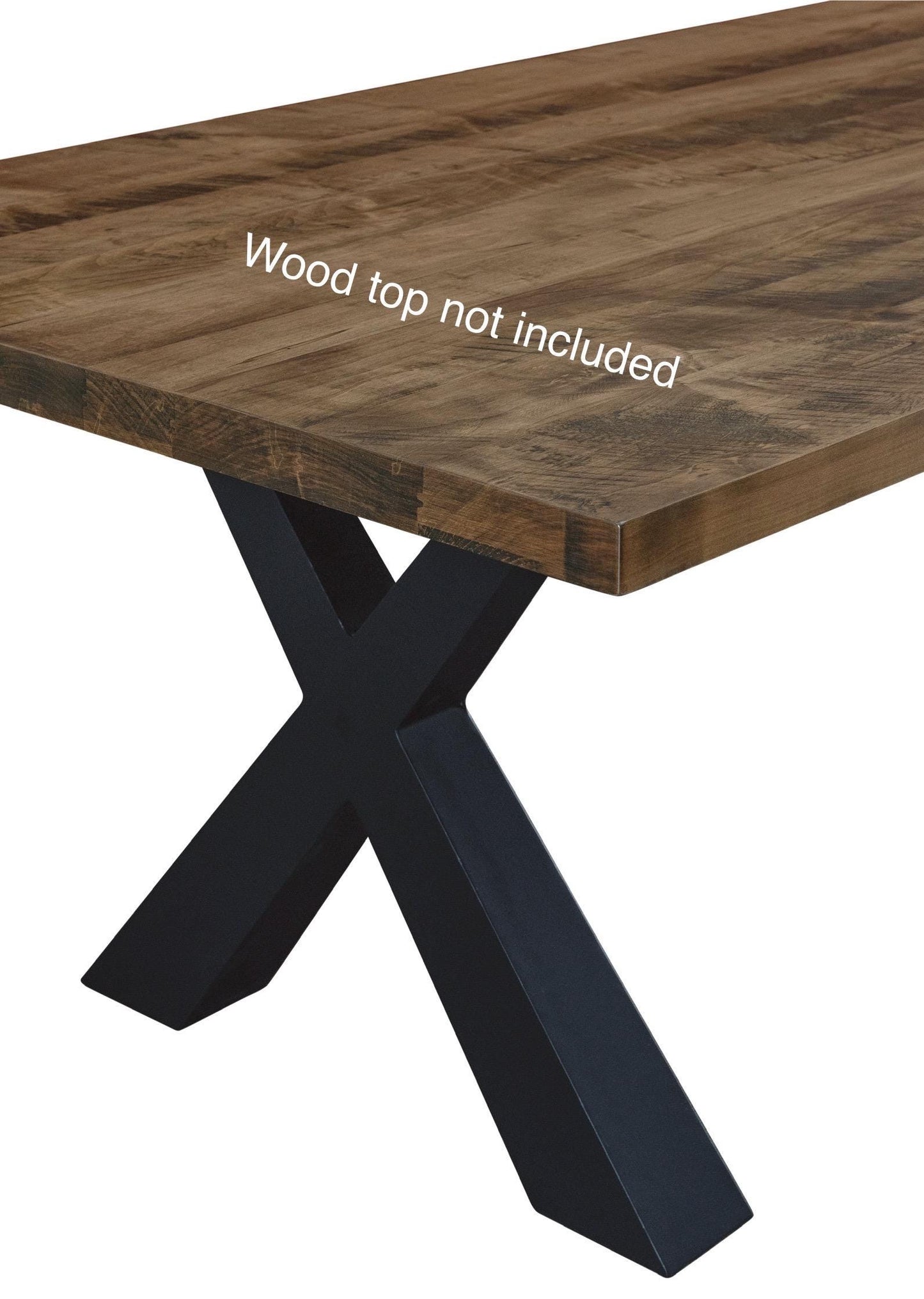 Steel X-Frame Table Leg Set with Taper