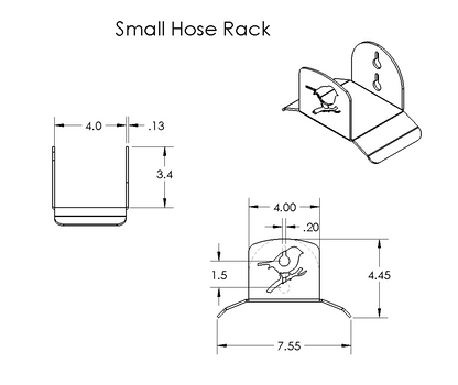 Hose Holder Bracket with Bird