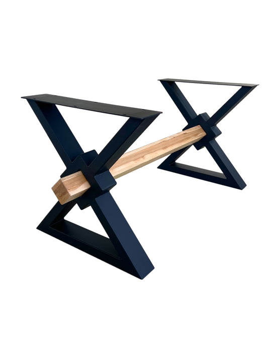 Diamond Farmhouse Table legs with Center Cutout