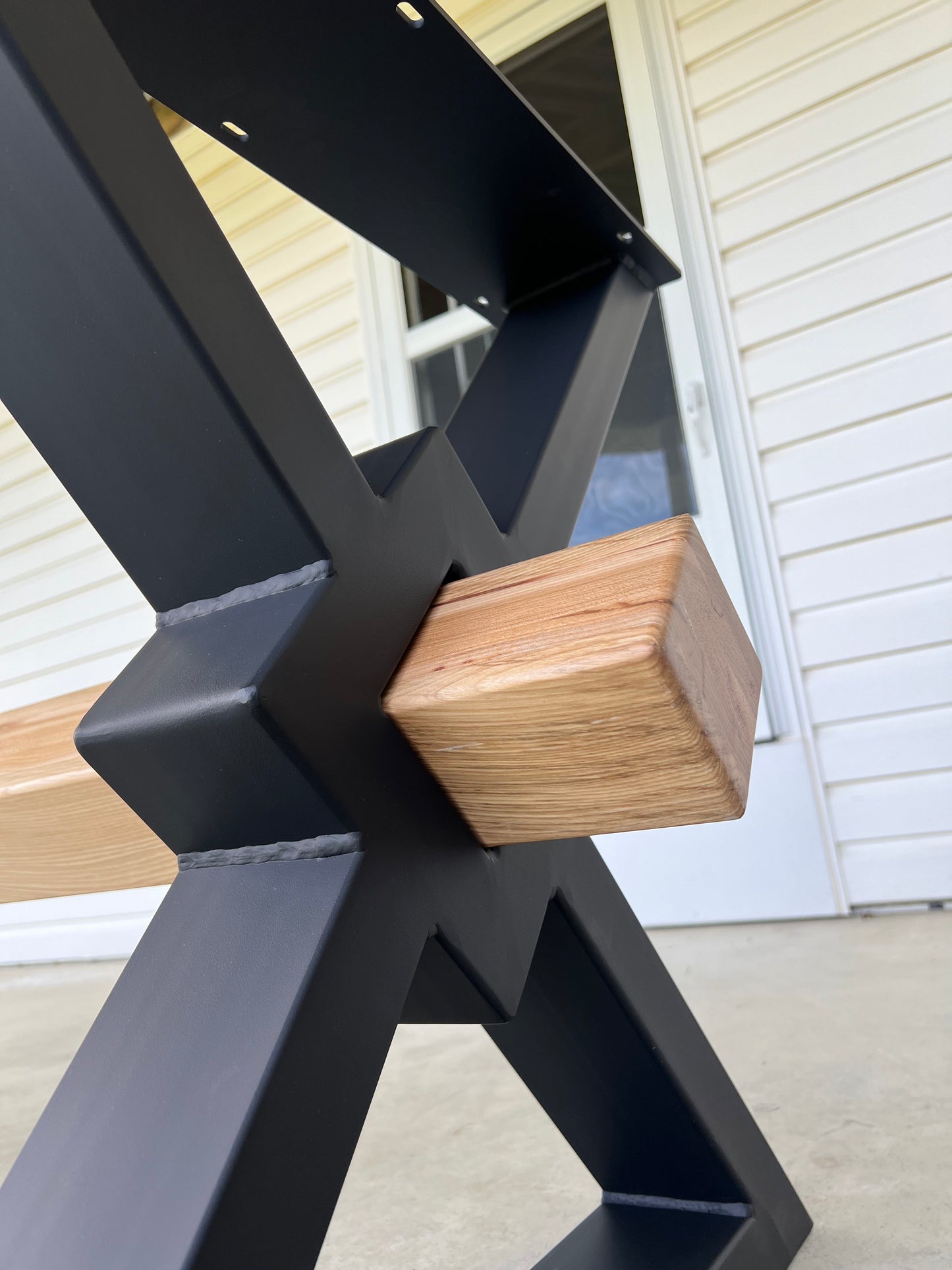 Diamond Farmhouse Table legs with Center Cutout