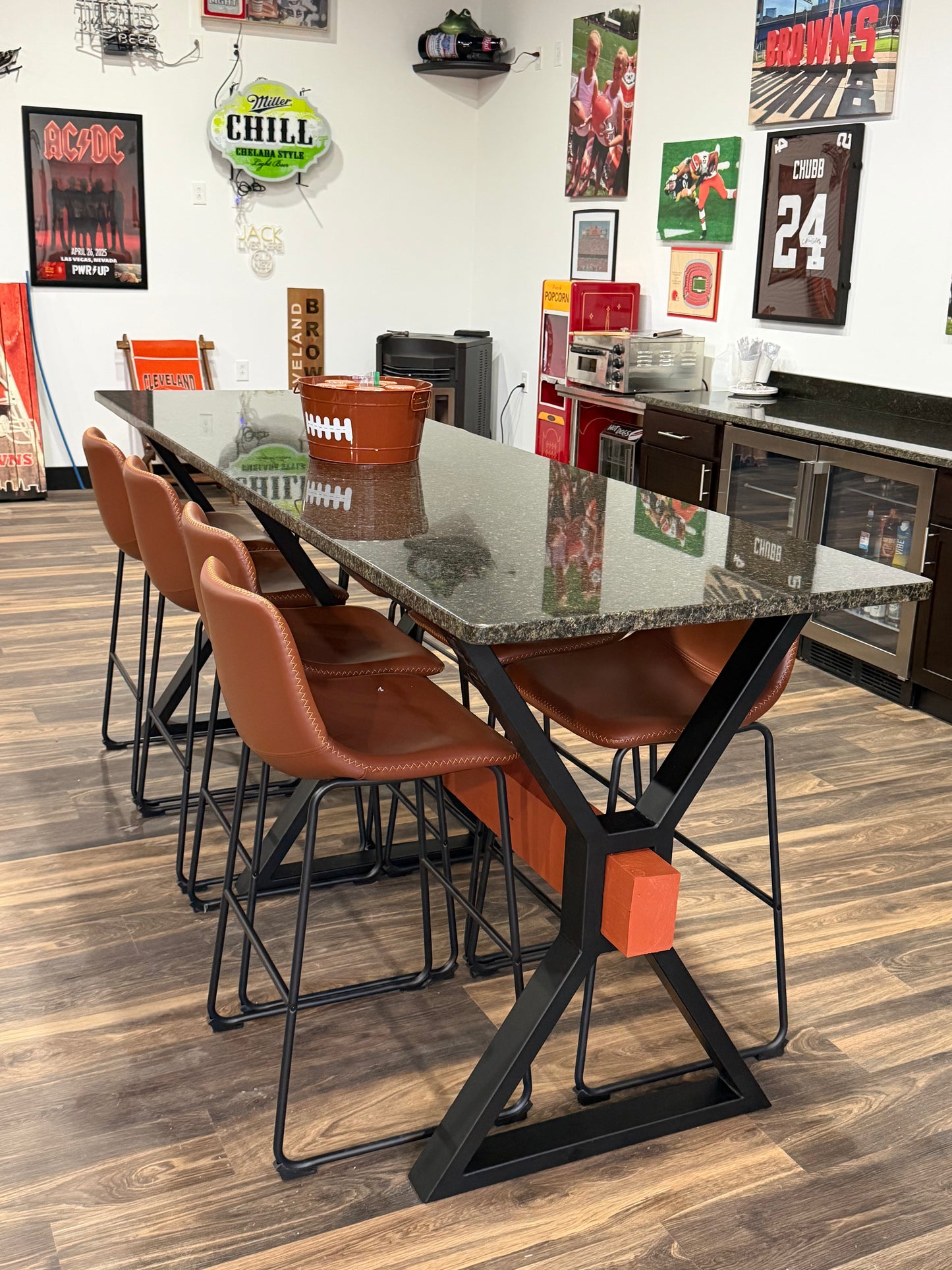 Farmhouse Granite Table Base with supports