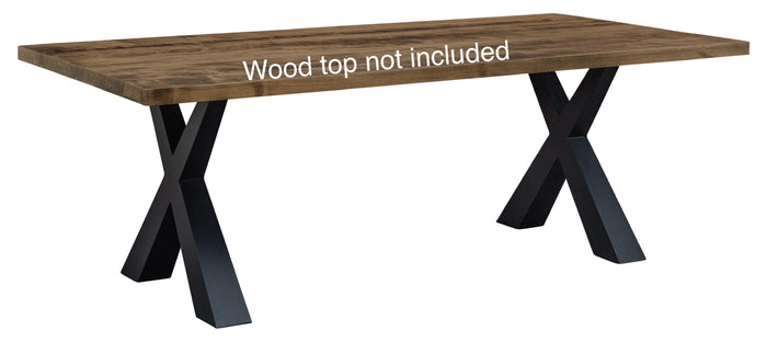 Steel X-Frame Table Leg Set with Taper