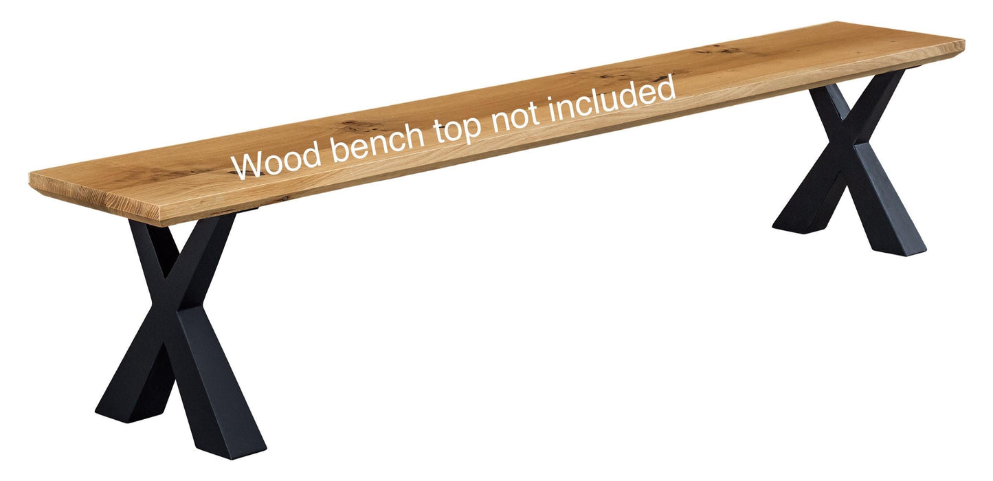 Steel X-Frame Table Leg Set with Taper