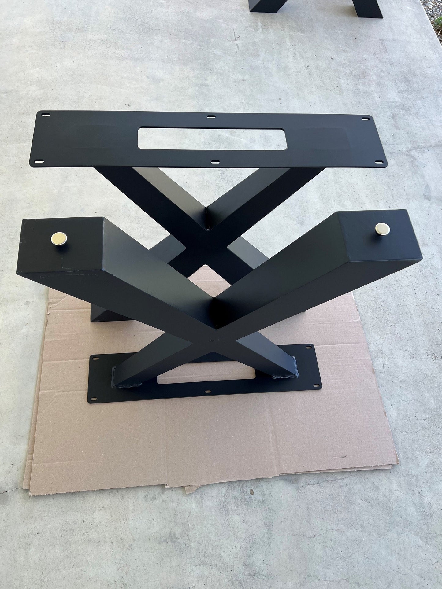 Steel X-Frame Table Leg Set with Taper