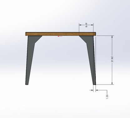 Single Leg style • Industrial Style Table Legs • Set of 4