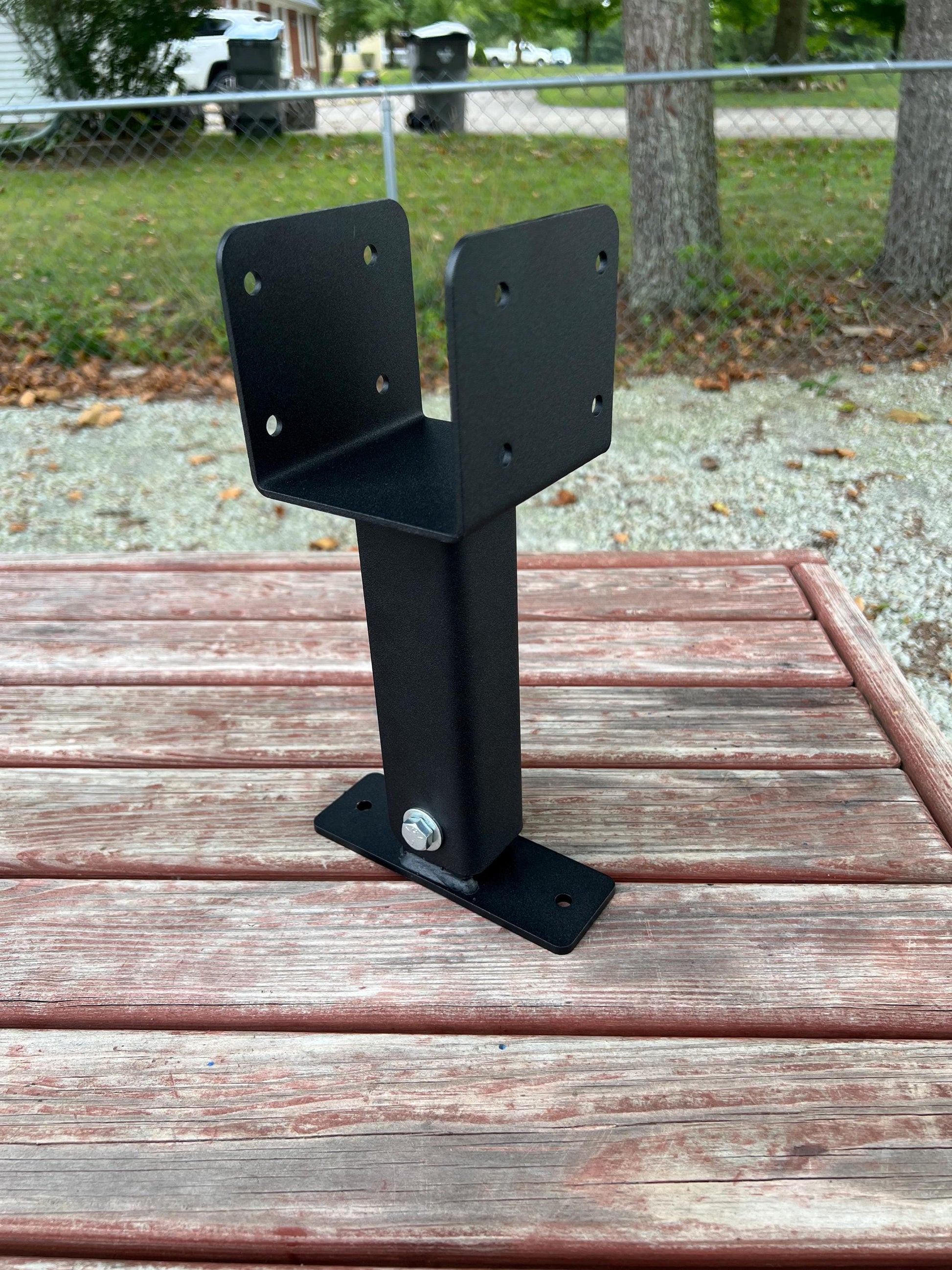 Swiveling Pergola Roof Riser Bracket – Iron Edge Studio