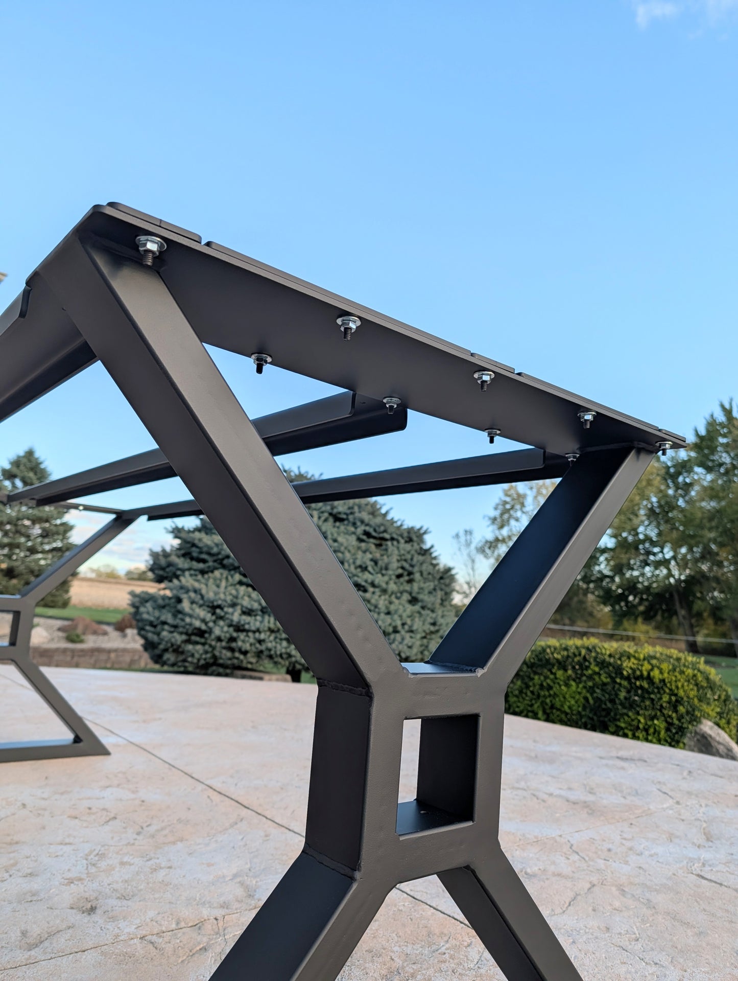 Farmhouse Table Legs With Supports, Granite Top Table Base, Glass Top Table Base