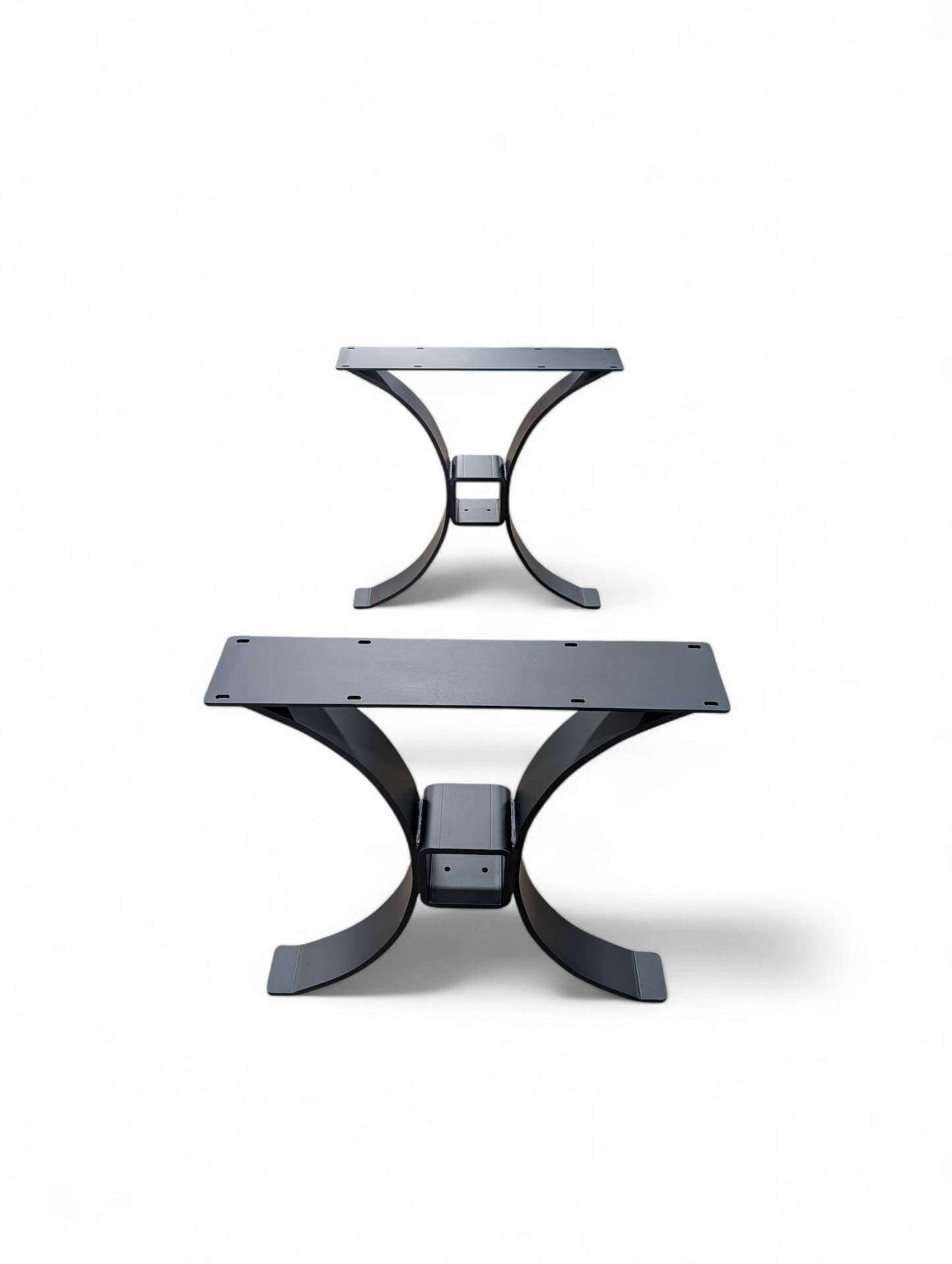Farmhouse Curved Table Legs, Steel Curved Table Legs with Center Opening